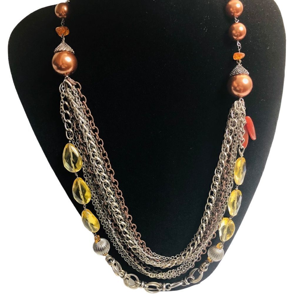 Chico's Multilayer Statement Necklace - Picture 4 of 13